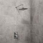 EcoCube Dual Valve with 150mm Square Shower Head, Filler & Overflow