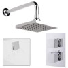EcoCube Dual Valve with 150mm Square Shower Head, Filler &amp; Overflow