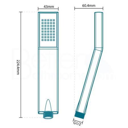 EcoCube Concealed Dual Control Shower Valve with Diverter, Overflow and Handset