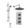 Rina Slide Shower Rail Kit with EcoS9 Triple Valve 250mm Head Wall Outlet  Filler & Overflow