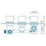 EcoCube Concealed Triple Control Shower Valve with Diverter, Overflow and Headset