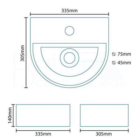 Arco Cloakroom Basin