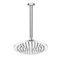 250mm Chrome Ultra Slim Round Rainfall Shower Head with Ceiling Arm