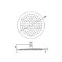 250mm Chrome Ultra Slim Round Rainfall Shower Head with Ceiling Arm