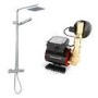 Deluxe Square Riser 1.5 Bar Twin Impeller Power Shower