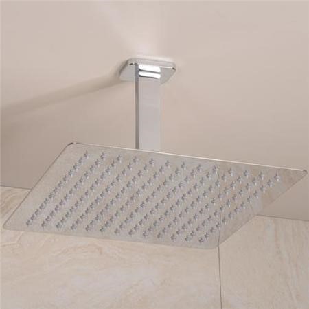 Ultrathin Designer Square 300mm Shower Head Ceiling Arm