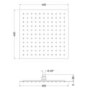 400mm Square Ultra Slim Shower Head