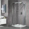 Aquafloe 900 Quadrant Shower Enclosure And Tray-Slim Line Shower Tray
