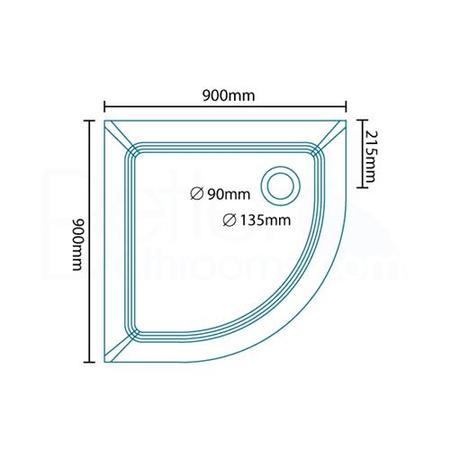 Aquafloe 900 Quadrant Shower Enclosure And Tray-Slim Line Shower Tray