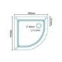 Aquafloe 900 Quadrant Shower Enclosure And Tray-Slim Line Shower Tray