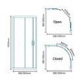 Aquafloe 900 Quadrant Shower Enclosure And Tray-Slim Line Shower Tray