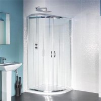 AquaLine 1000 Quadrant Shower Enclosure And Tray-Slim Line Shower Tray