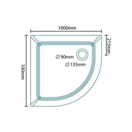 AquaLine 1000 Quadrant Shower Enclosure And Tray-Slim Line Shower Tray