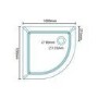 AquaLine 1000 Quadrant Shower Enclosure And Tray-Slim Line Shower Tray