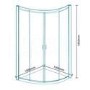 AquaLine 1000 Quadrant Shower Enclosure And Tray-Slim Line Shower Tray