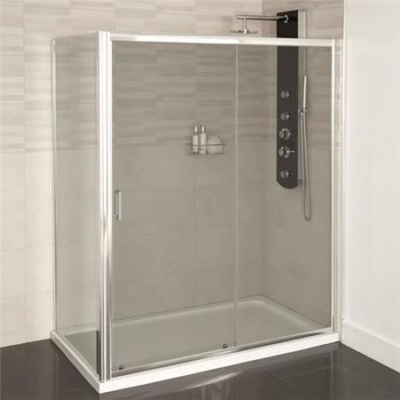 1100 x 760 Sliding Shower Enclosure - Universal Fit 4mm Glass - Aqualine Range
