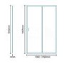 1100 x 760 Sliding Shower Enclosure - Universal Fit 4mm Glass - Aqualine Range