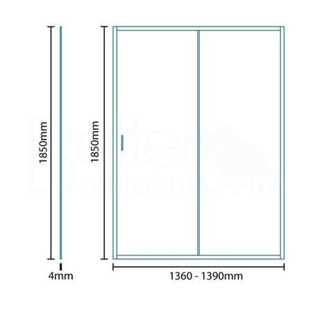 Aqualine 1400 x 760 Sliding Door Enclosure