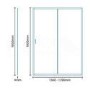 Aqualine 1400 x 760 Sliding Door Enclosure