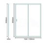 Aqualine 4mm 1600 x 800 Sliding Door Shower Enclosure