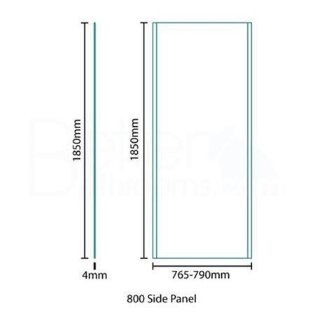 Aqualine 4mm 1600 x 800 Sliding Door Shower Enclosure