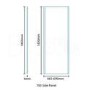 Aqualine 4mm 1700 x 700 Sliding Door Shower Enclosure