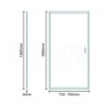 760 x 800mm Pivot Shower Enclosure 6mm Glass Shower Door &amp; Side Panel - Aqualine