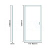 800 x 800 Pivot Shower Enclosure - 8mm Glass - AquaFloe Iris