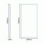 1850 x 900 8mm Walk In Glass Shower Screen with Shower Tray