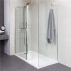 AquaLine Walk In Shower Enclosure with Shower Tray and Panel - 1400 x 800mm - 8mm Glass