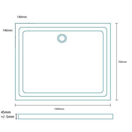 Stone Resin Rectangular Shower Tray 1000 x 760mm - Easy Plumb