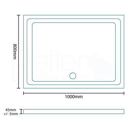Easy Plumb 1000 x 800 Rectangular Shower Tray 