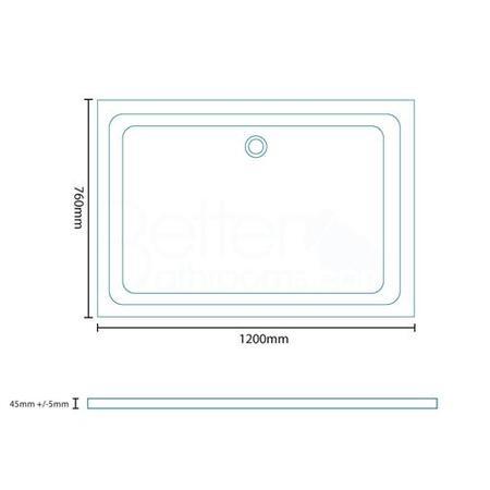 Easy Plumb 1200 x 760 Rectangular Shower Tray