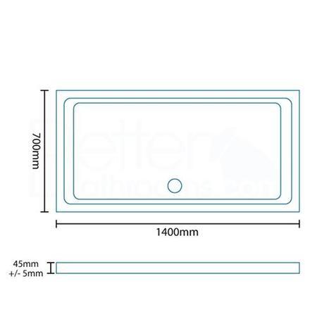 Easy Plumb 1400 x 700 Rectangular Shower Tray