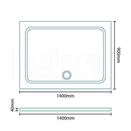 Easy Plumb 1400 x 900 Rectangular Shower Tray