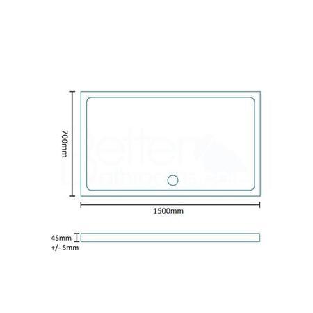 Easy Plumb 1500 x 700 Rectangular Shower Tray
