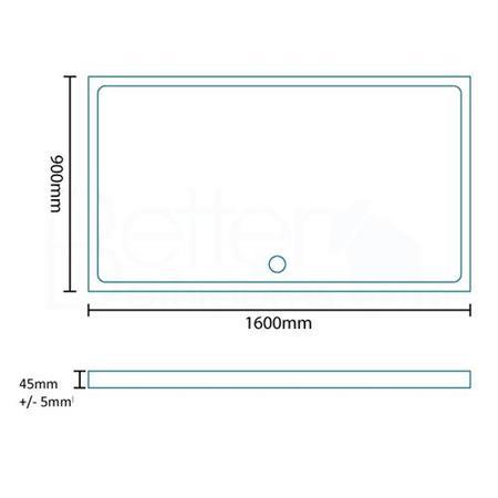 Easy Plumb 1600 x 900 Rectangular Shower Tray