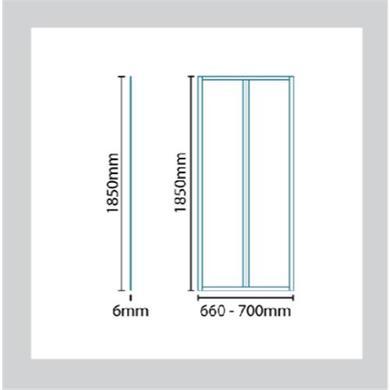 Bi Fold Door Shower Enclosure with Shower Tray 700 x 700mm - 6mm Glass - Aquafloe Range