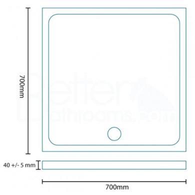 Bi Fold Door Shower Enclosure with Shower Tray 700 x 700mm - 6mm Glass - Aquafloe Range