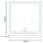 Bi Fold Door Shower Enclosure with Shower Tray 700 x 700mm - 6mm Glass - Aquafloe Range
