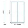 Aquafloe 6mm 1000 x 1000 Bi Fold Door Shower Enclosure with Shower Tray
