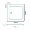Aquafloe 6mm 1000 x 1000 Bi Fold Door Shower Enclosure with Shower Tray