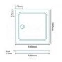 Aquafloe 6mm 1000 x 1000 Bi Fold Door Shower Enclosure with Shower Tray