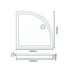 Stone Resin Quadrant Easy Plumb Shower Tray 1000 x 1000mm - Slim Lime
