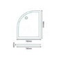 Quadrant Left Hand Shower Tray 900 x 760mm - Easy Plumb