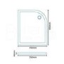 Quadrant Right Hand Shower Tray 900 x 760mm - Easy Plumb