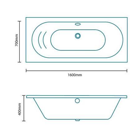 Duo 1600 x 700 Double Ended Bath