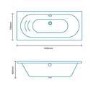 Duo 1600 x 700 Double Ended Bath