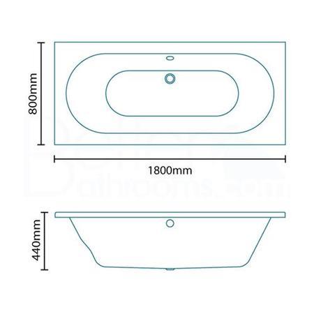 Paris 1800 x 800 Double Ended Bath