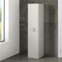 1400mm Floor Standing Storage Unit - White Tall Boy Unit Traditional Handle - Nottingham Range